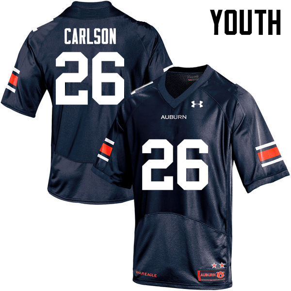 Youth Auburn Tigers #26 Anders Carlson Navy College Stitched Football Jersey
